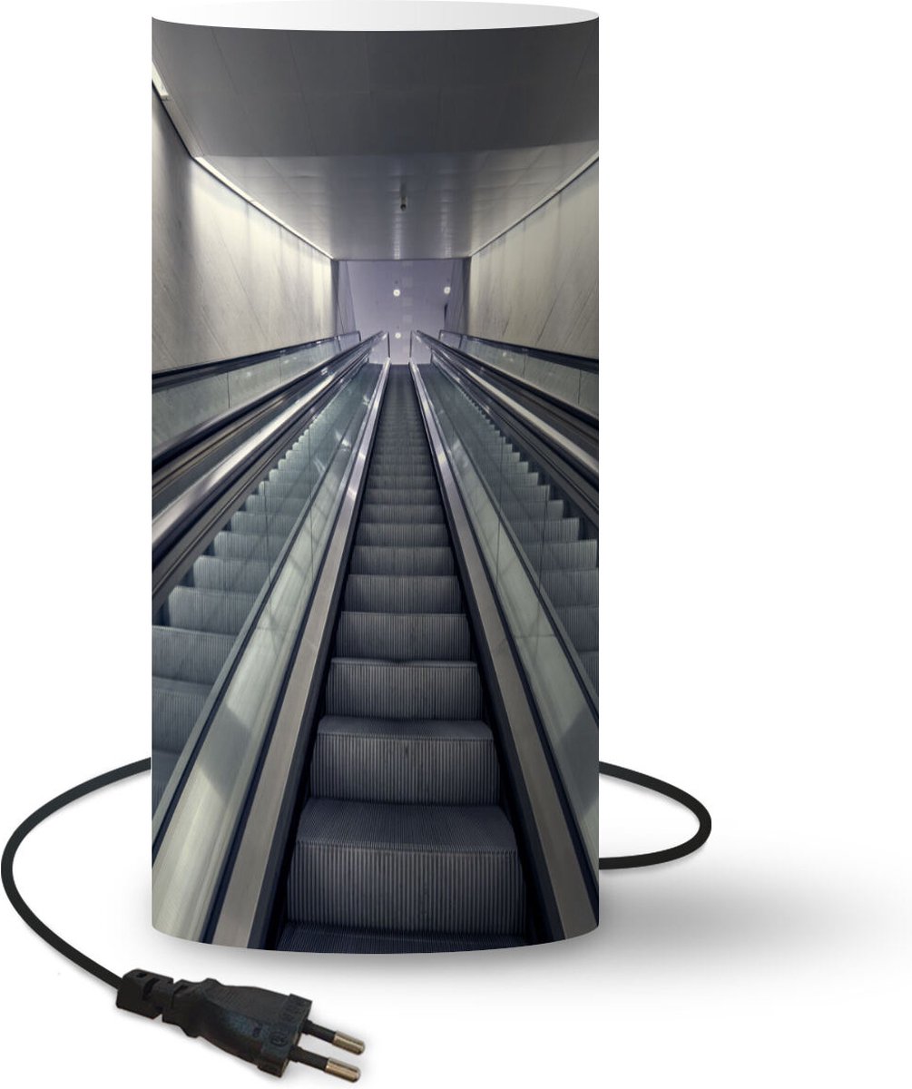 Lamp - Nachtlampje - Tafellamp slaapkamer - Lege roltrappen - 33 cm hoog - Ø15.9 cm - Inclusief LED lamp