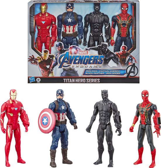 Marvel Avengers Titan Hero: Endgame Iron Man Captain America Black Panther Iron Spider - Marvel