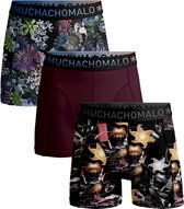 Muchachomalo Heren Boxershorts 3 Pack - Normale Lengte - XL - 95% Katoen - Mannen Onderbroek met Zachte Elastische Tailleband