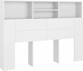 vidaXL Armoire à tête de lit - Armoires à tête de lit - Armoire à tête de lit - Armoires à tête de lit - Armoire à tête de lit 140 x 19 x 103,5 cm Blanc