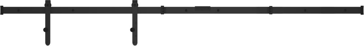 vidaXL - Ophangset - voor - minischuifdeur - 152 - cm - koolstofstaal