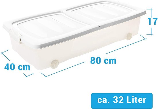 Boîte de rangement - Boîte sous le lit - Boîte sous le lit 32 litres |  bol.com
