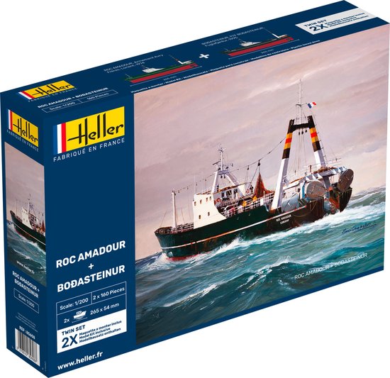 Heller Modelbouwpakket Schepen - 85608 ROC Amadour + Bodasteinur Ships - Twinset Plastic - 1:200 -
