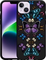 Coque iPhone 14 Plus Symétrie Papillon Zwart