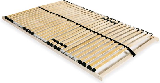 Lattenbodem professioneel frame HIGH 100x200cm voor bed I hoogwaardig bedframe 28 gebogen berken I lattenbodems houten latten inklapbaar bestemd voor veer- en schuimmatrassen. (100x200