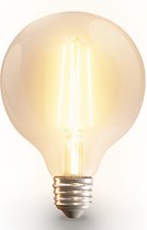 Hoftronic Smart - Smart E27 LED filament lamp - G95 Bolvormig - WiFi en Bluetooth slimme gloeilamp - 806 lumen - 7 Watt - Warm wit tot koud wit - Slimme LED lampen - te bedienen via alle smart assistenten