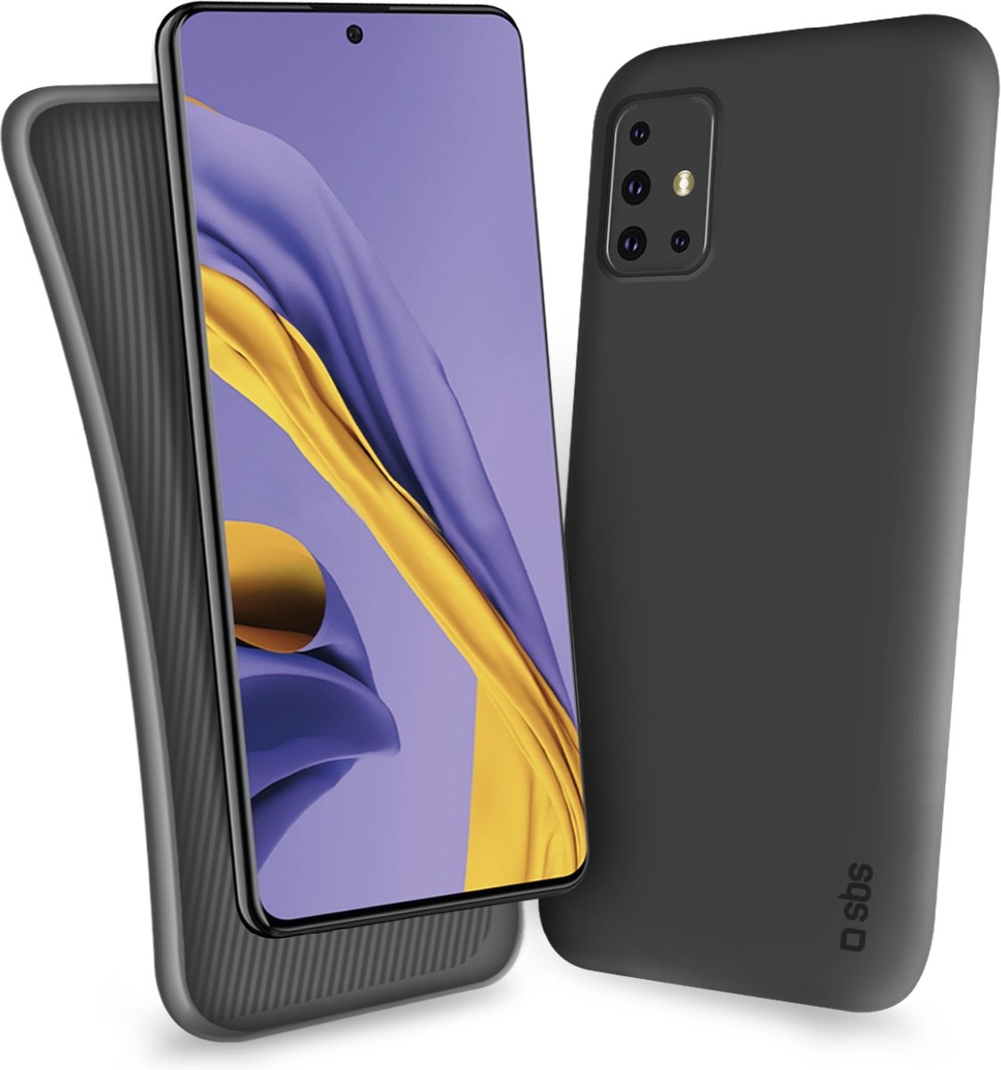 SBS Polo Hoes Samsung Galaxy A51, zwart