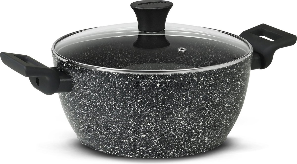 Flonal Pietra Lavica Braadpan Inductie - met Deksel - Ø 20cm