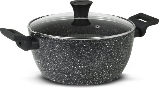 SANFELA 5-laagse braadpannenset van roestvrij staal 2, incl. 24 cm en 28 cm roestvrijstalen pannen, vaatwasser- en ovenbestendig, inductiepannen