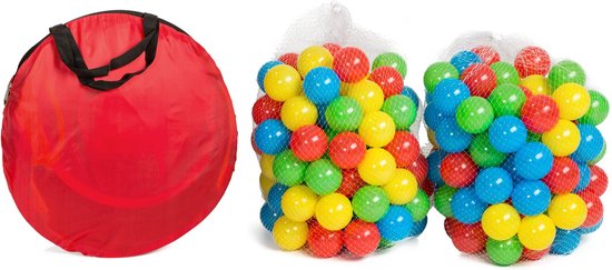kindertent - met 200 kleurrijke ballen - kinderpark - opvouwbare speltent - met afneembaar plafond - kinderspeelhuis - kindertent - multicolor tent om mee te spelen