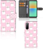 GSM Hoesje Sony Xperia 10 IV Bookcase Valentijn Cadeaus Sleeping Cats