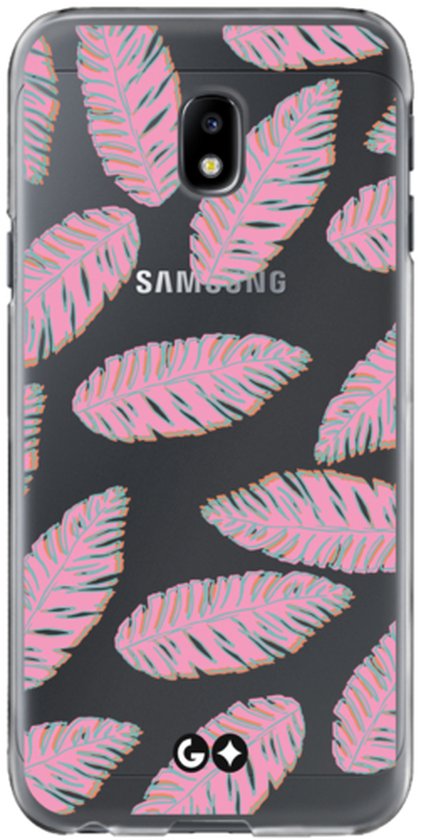 Samsung Galaxy J3 2017 telefoonhoesje  - Transparant Siliconenhoesje - Flexibel en schokabsorberend - Natuurcollectie - Banana Bright Transparent - Transparant