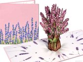 Popcards popupkaarten – Lavendel Bloemen Frankrijk Provence Vakantie Vriendschap Verjaardag Liefde Felicitatie Beterschap Troost pop-up kaart 3D wenskaart