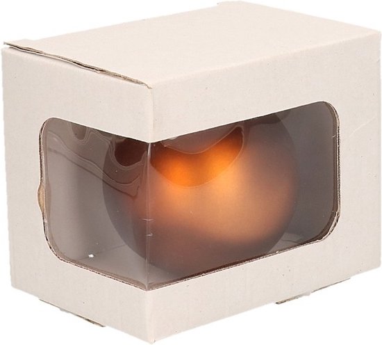 Kerstbal verpakken 2x doosjes met venster 12 x 9 x 10 cm - Speciale/luxe Kerstballen verpakkingen/opbergdoosjes