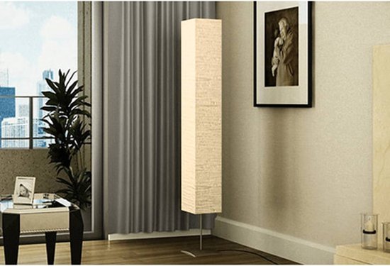 vidaXL Vloerlamp met stalen standaard 170 cm beige