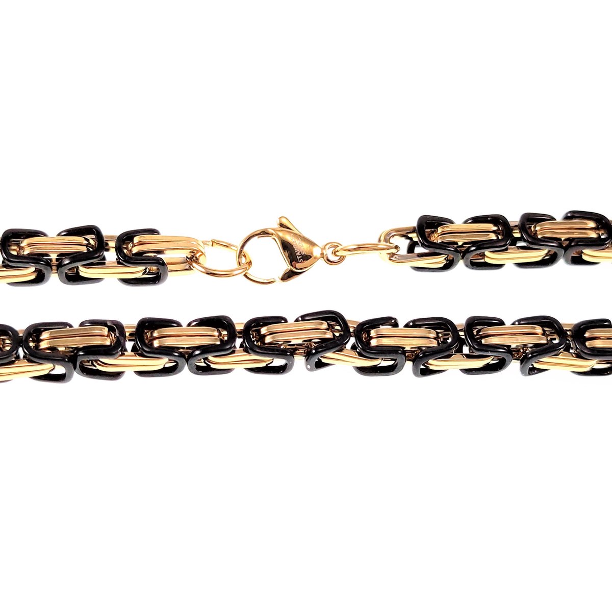 Vierkante KoningsKetting Zilver 925 Gerhodineerd - 4.5mm breed
