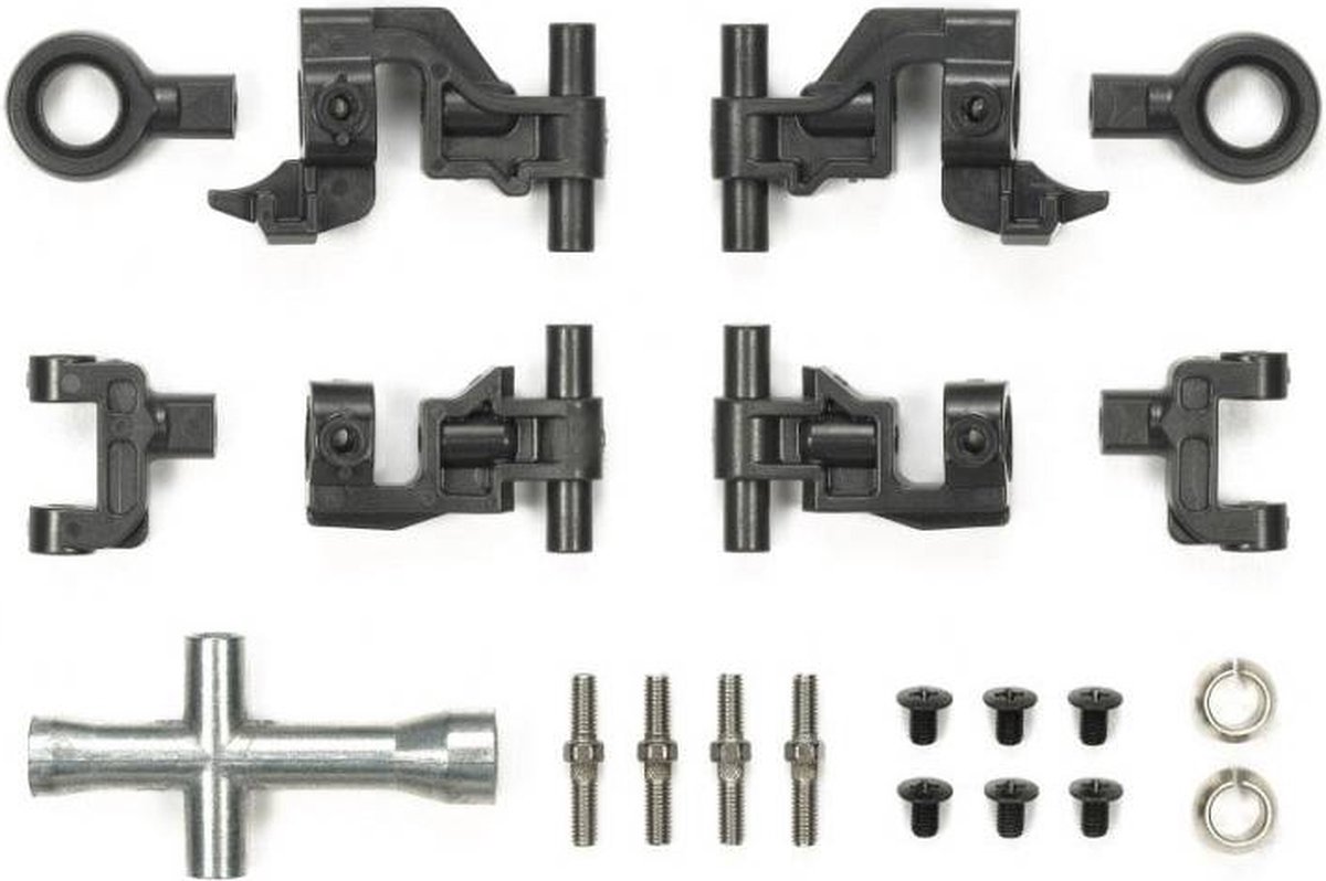 Tamiya 54874 Reserveonderdeel TT-02 dwarsgeleidearmset boven instelbaar