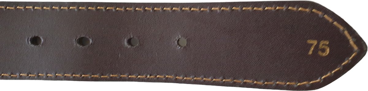 JACK AND VANILLA Double Halsband / Hondenhalsband - Dubbel Leder - Donkerbruin - Breedte 40 mm - Nekomtrek 56 - 65 cm (GELIEVE ALVORENS BESTELLEN OPMETEN)