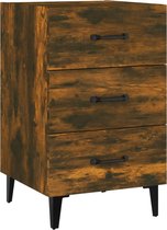 vidaXL Table de chevet - Tables de chevet - Table de chevet en bois - Tables de chevet en bois - Table de chevet 40x40x66 cm Bois de chêne fumé