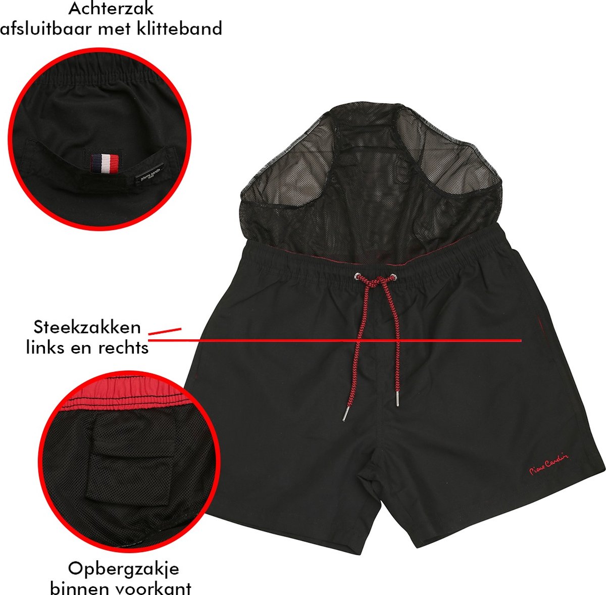 Pierre Cardin - Heren Zwembroek - Zwart — afbeelding 3