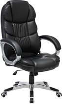 Ergonomische bureaustoel - Bureaustoelen voor volwassenen - Gevulde armleuningen - Office chair - Zwart