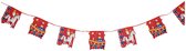 Ligne de drapeau Sinterklaas - Rouge / Multicolore - Plastique - 6 mètres - Pakjesavond - Pieten - Drapeau
