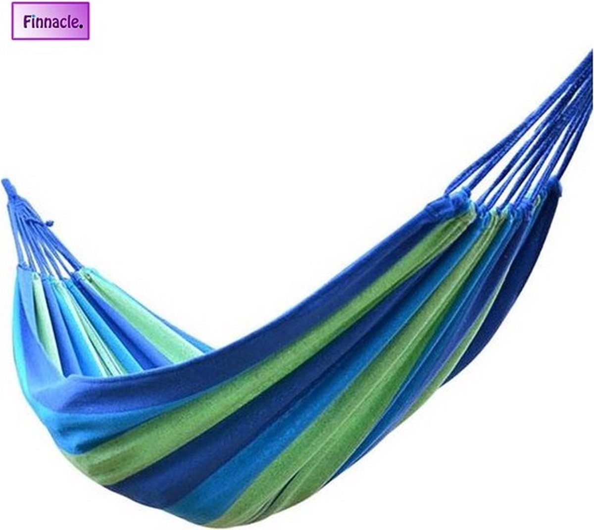Finnacle- Hangmat - 180/100cm - Blauw/groen - Tuinaccessoire - Grote hangmat - Tuinmeubel