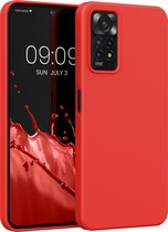 kwmobile telefoonhoesje geschikt voor Xiaomi Redmi Note 11 Pro / 11 Pro (5G) / 12 Pro (4G) - Hoesje met siliconen coating - Smartphone case in rood