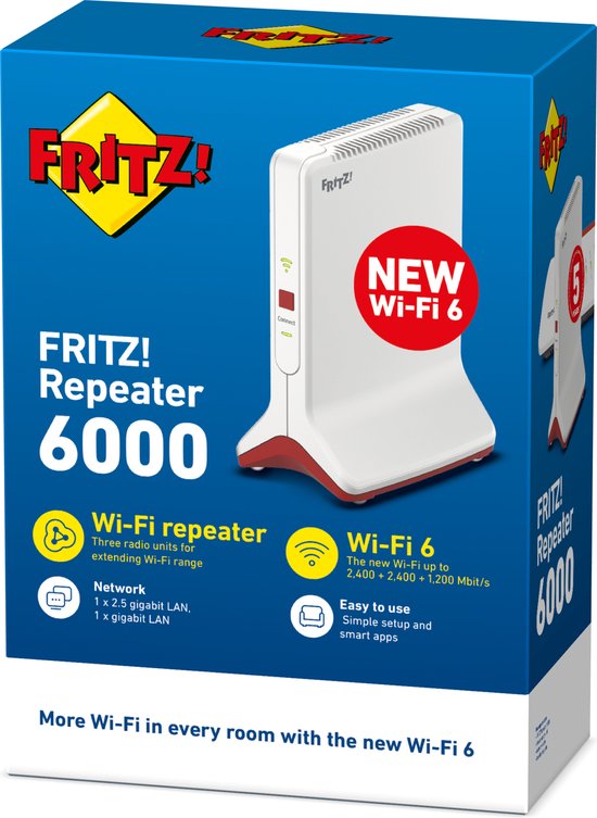 AVM FRITZ!Box 4060 + FRITZ!Repeater 6000 Router WLAN 2.4 GHz, 5 GHz