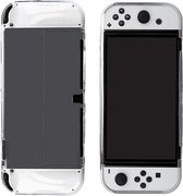 Hoes Geschikt voor Nintendo Switch OLED Case Hoesje Schokproof - Bescherm Hoes Geschikt voor Nintendo Switch OLED Hoes Hard Cover - Transparant