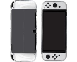 Hoes Geschikt voor Nintendo Switch OLED Case Hoesje Schokproof - Bescherm Hoes Geschikt voor Nintendo Switch OLED Hoes Hard Cover - Transparant