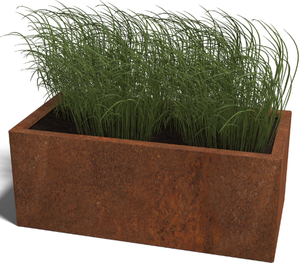 Cortenstaal plantenbak - Rechthoek - 100x50x50cm - Roestkleur - Zonder bodem - MySteel