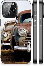Telefoonhoesje iPhone 14 Pro Max TPU Silicone Hoesje met Zwarte rand Vintage Auto