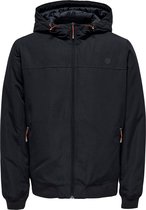 Only & Sons Gri Erkek Kapüşon Yaka Mont 22020156_Onscarl Life Long Quilted P 1682371