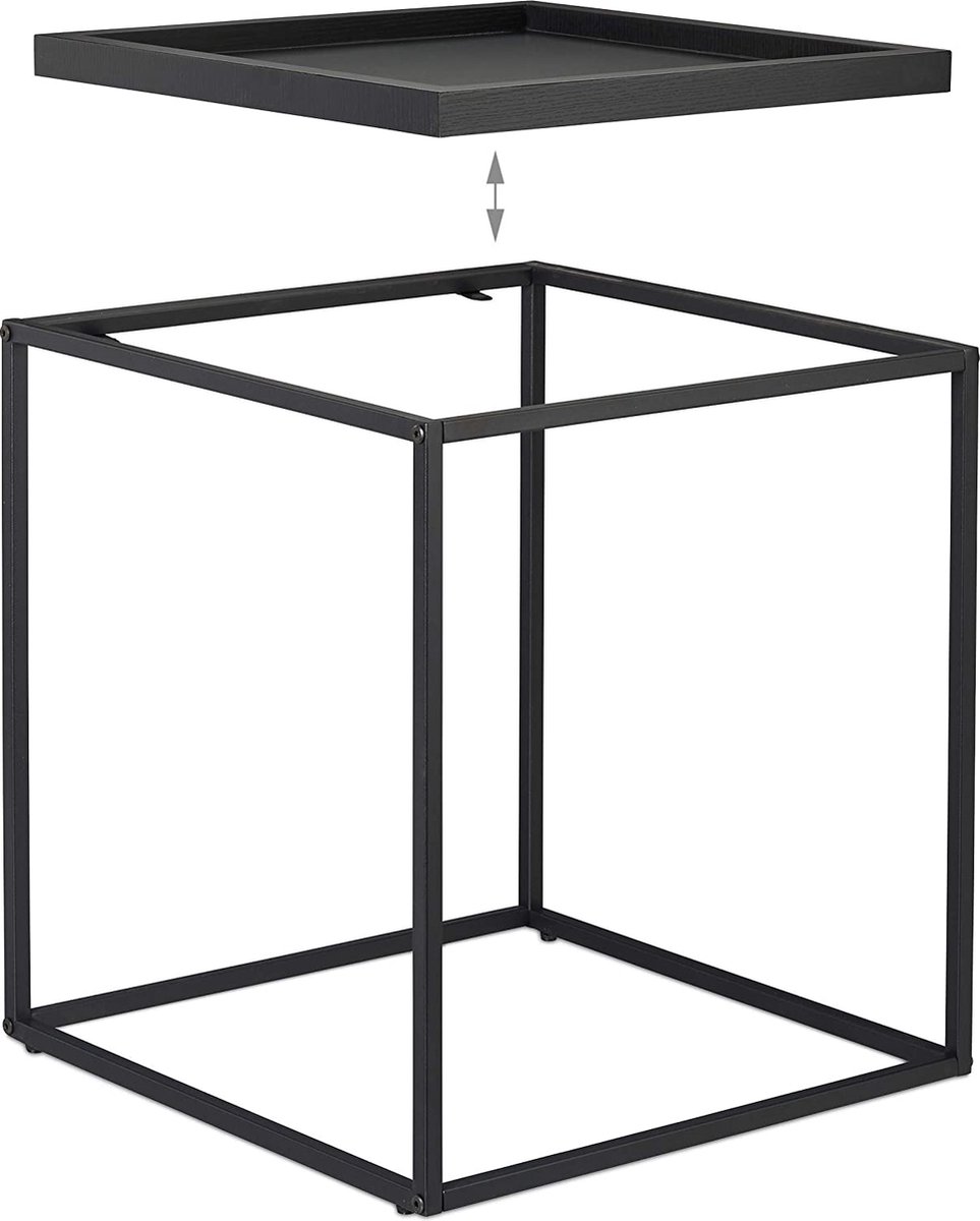 Koffietafel 60x60x45 Cm Met Marmer Look Wit / Goud Vierkante Salontafel Tafel Woonkamer Moderne Kleine Bijzettafel Woonkamertafel