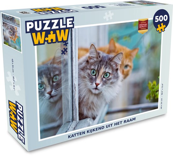 Puzzle Chat - Fenêtre - Chats - Puzzle - Puzzle 500 pièces