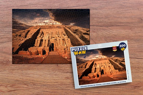 Puzzel Wolken boven de Tempel van Aboe Simbel in Egypte - Legpuzzel - Puzzel 500 stukjes - PuzzleWow