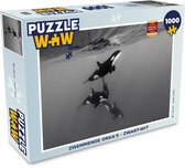 Puzzel Orka - Water - Zwart - Wit - Legpuzzel - Puzzel 1000 stukjes volwassenen