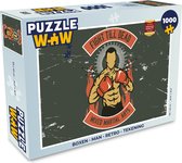 Puzzel Boxen - Man - Retro - Tekening - Legpuzzel - Puzzel 1000 stukjes volwassenen