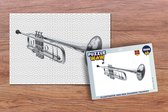 Puzzel Illustratie van een zilveren trompet - Legpuzzel - Puzzel 1000 stukjes volwassenen