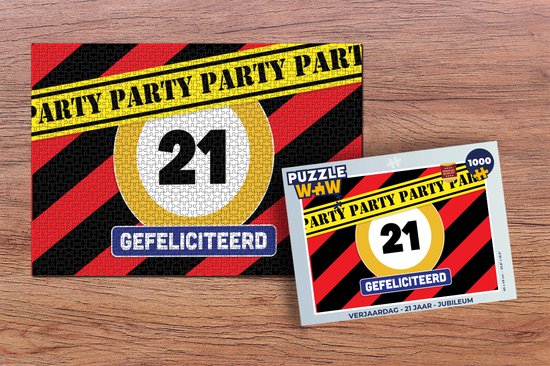 Puzzle Anniversaire - 21 Ans - Anniversaire - Puzzle - Puzzle 1000 pièces adultes