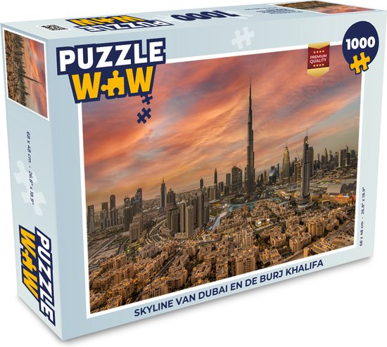 Puzzel Skyline van Dubai en de Burj Khalifa