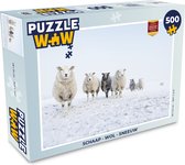 Puzzle Mouton - Laine - Neige - Puzzle - Puzzle 500 pièces - Sinterklaas cadeaux - Sinterklaas for big kids