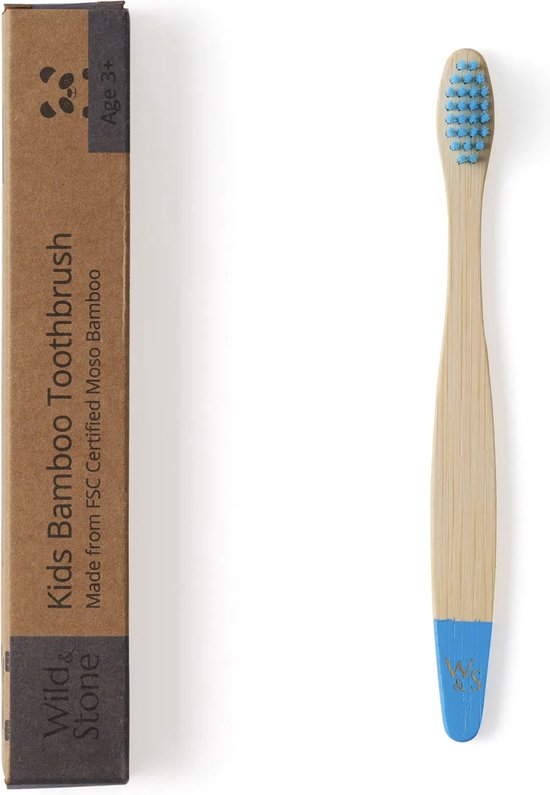 Bamboe tandenborstel voor kinderen "blauw"