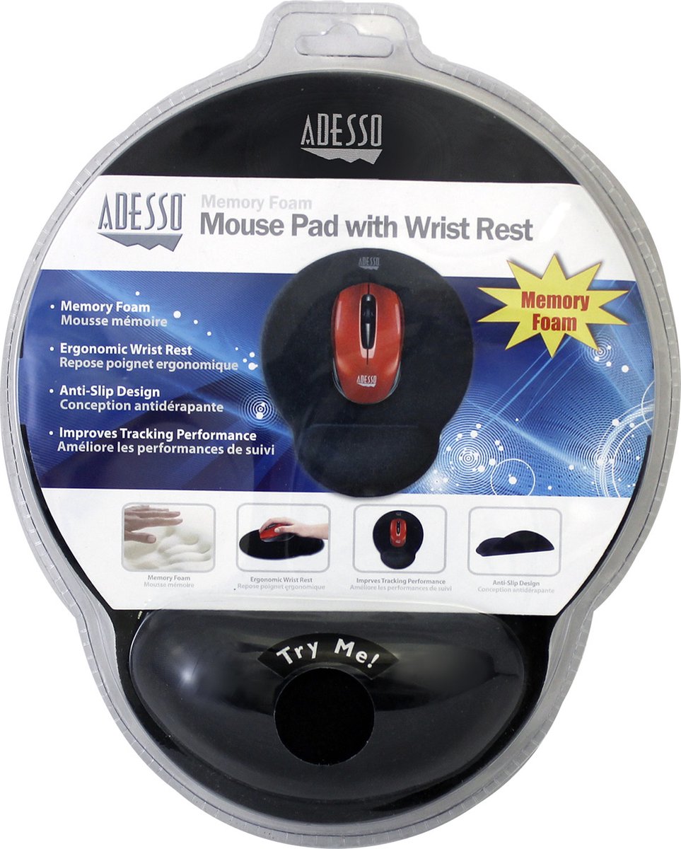 Adesso TRUFORM P200 muismat Zwart