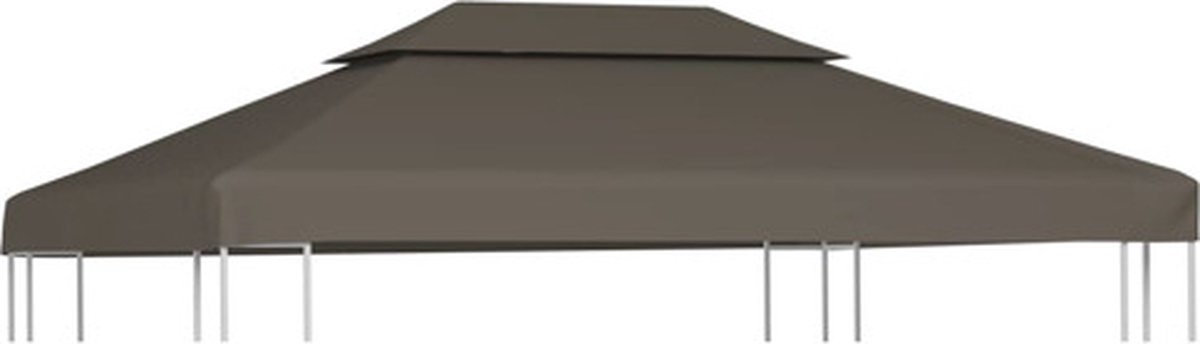 Bol.com vidaXL - Prieeldak - 2-laags - 4x3m - 310 - g/m² - taupe aanbieding