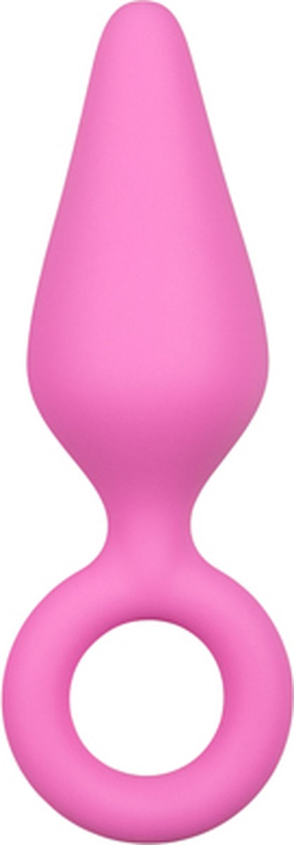 Easytoys Anal Collection - Roze Buttplug Met Trekring - Large - Dildo - Vibrator - Penis - Penispomp - Extender - Buttplug - Sexy - Tril ei - Erotische - Man - Vrouw - Penis - Heren - Dames