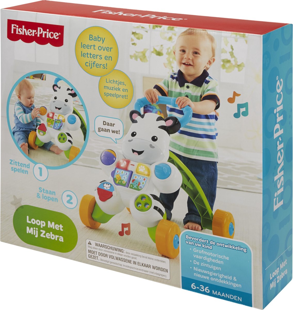 Fisher-Price Loop Met Mij Zebra - Looptrainer — afbeelding 12