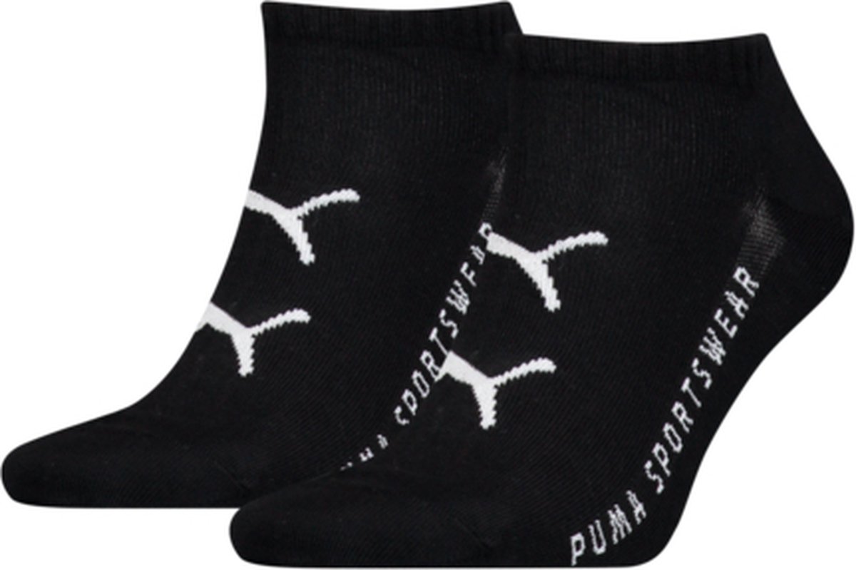 Puma Sneakersokken Heren Cat Logo 2-pack Zwart