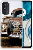 TPU Silicone Hoesje Motorola Moto G52/G82 Telefoonhoesje Vintage Auto